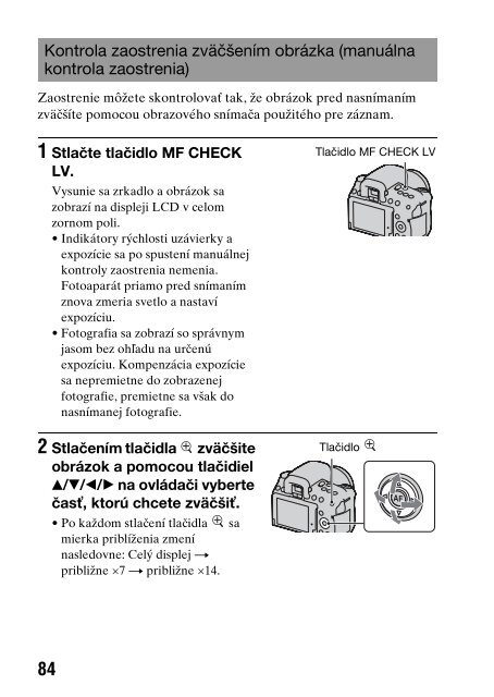 Sony DSLR-A550L - DSLR-A550L Consignes d&rsquo;utilisation Slovaque