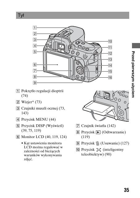 Sony DSLR-A550L - DSLR-A550L Consignes d&rsquo;utilisation Polonais