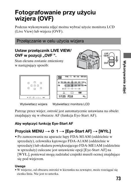 Sony DSLR-A550L - DSLR-A550L Consignes d&rsquo;utilisation Polonais