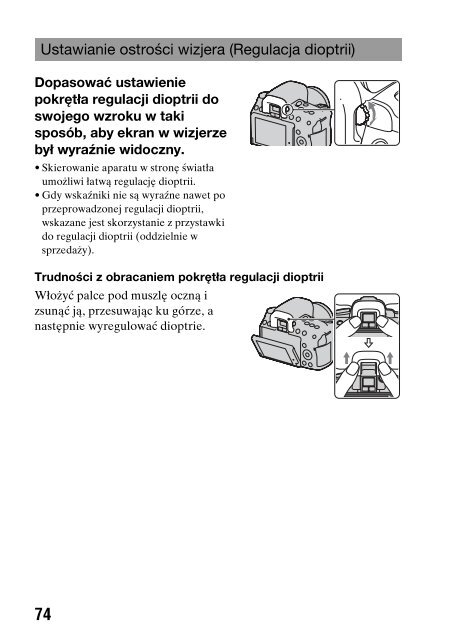 Sony DSLR-A550L - DSLR-A550L Consignes d&rsquo;utilisation Polonais