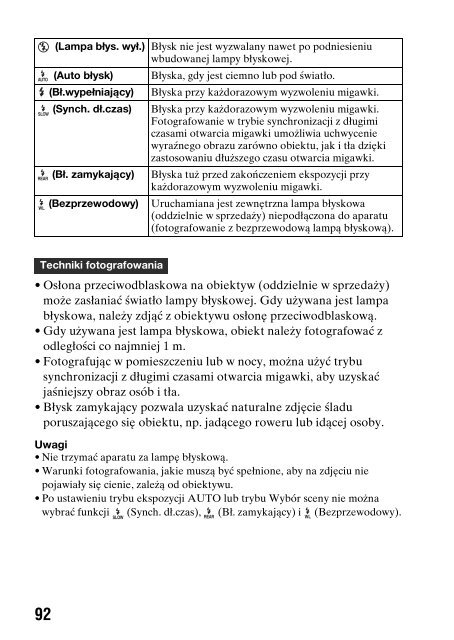 Sony DSLR-A550L - DSLR-A550L Consignes d&rsquo;utilisation Polonais