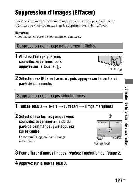 Sony DSLR-A550L - DSLR-A550L Consignes d&rsquo;utilisation Fran&ccedil;ais