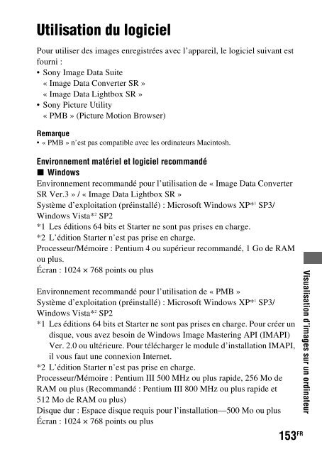 Sony DSLR-A550L - DSLR-A550L Consignes d&rsquo;utilisation Fran&ccedil;ais