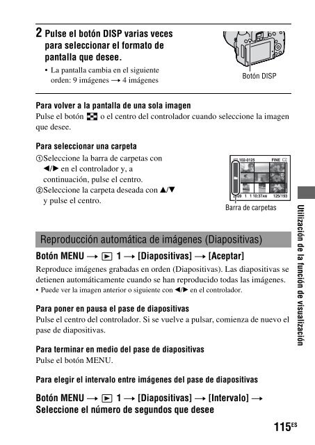 Sony DSLR-A550L - DSLR-A550L Consignes d&rsquo;utilisation Espagnol