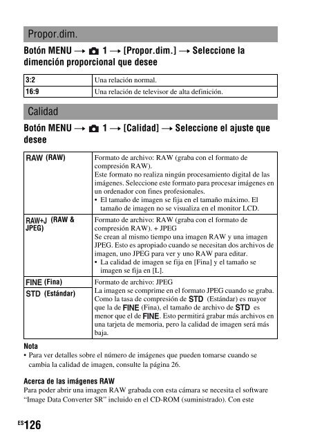 Sony DSLR-A550L - DSLR-A550L Consignes d&rsquo;utilisation Espagnol