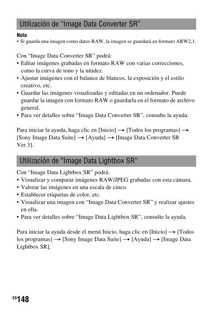 Sony DSLR-A550L - DSLR-A550L Consignes d&rsquo;utilisation Espagnol