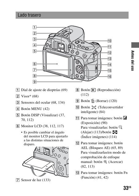 Sony DSLR-A550L - DSLR-A550L Consignes d&rsquo;utilisation Espagnol