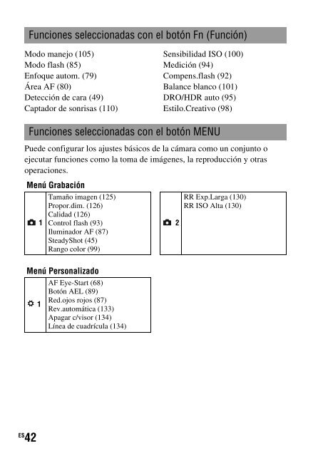 Sony DSLR-A550L - DSLR-A550L Consignes d&rsquo;utilisation Espagnol