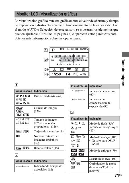 Sony DSLR-A550L - DSLR-A550L Consignes d&rsquo;utilisation Espagnol