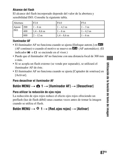 Sony DSLR-A550L - DSLR-A550L Consignes d&rsquo;utilisation Espagnol