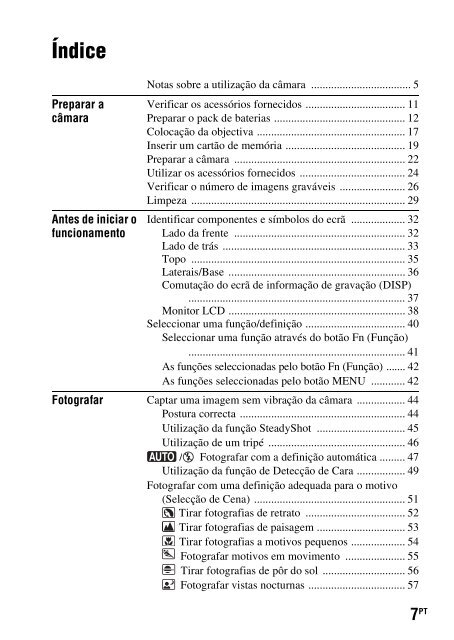 Sony DSLR-A550L - DSLR-A550L Consignes d&rsquo;utilisation Portugais