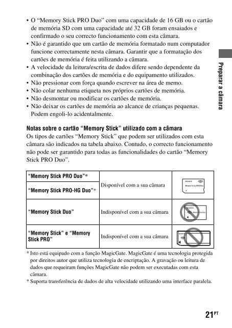 Sony DSLR-A550L - DSLR-A550L Consignes d&rsquo;utilisation Portugais