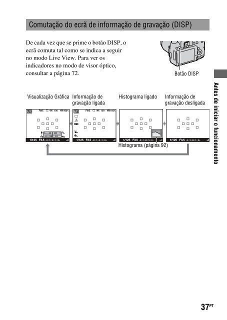 Sony DSLR-A550L - DSLR-A550L Consignes d&rsquo;utilisation Portugais