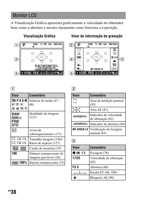 Sony DSLR-A550L - DSLR-A550L Consignes d&rsquo;utilisation Portugais