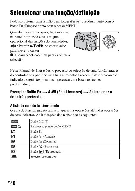 Sony DSLR-A550L - DSLR-A550L Consignes d&rsquo;utilisation Portugais