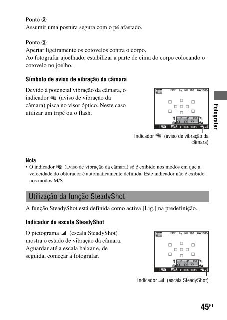 Sony DSLR-A550L - DSLR-A550L Consignes d&rsquo;utilisation Portugais