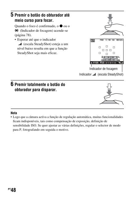 Sony DSLR-A550L - DSLR-A550L Consignes d&rsquo;utilisation Portugais