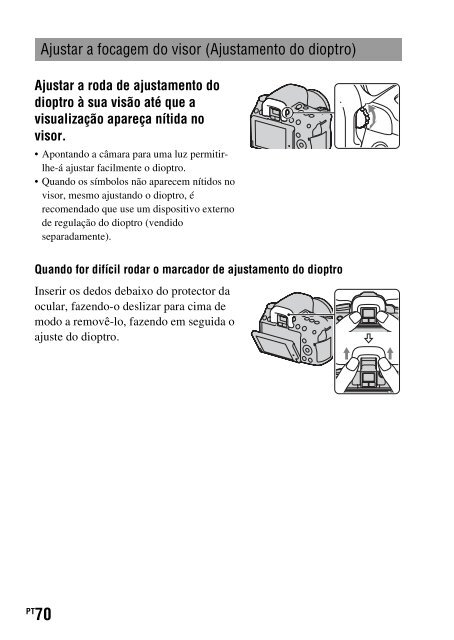 Sony DSLR-A550L - DSLR-A550L Consignes d&rsquo;utilisation Portugais