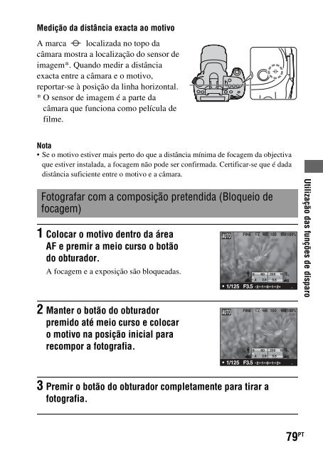 Sony DSLR-A550L - DSLR-A550L Consignes d&rsquo;utilisation Portugais