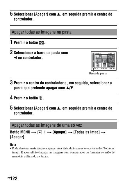 Sony DSLR-A550L - DSLR-A550L Consignes d&rsquo;utilisation Portugais