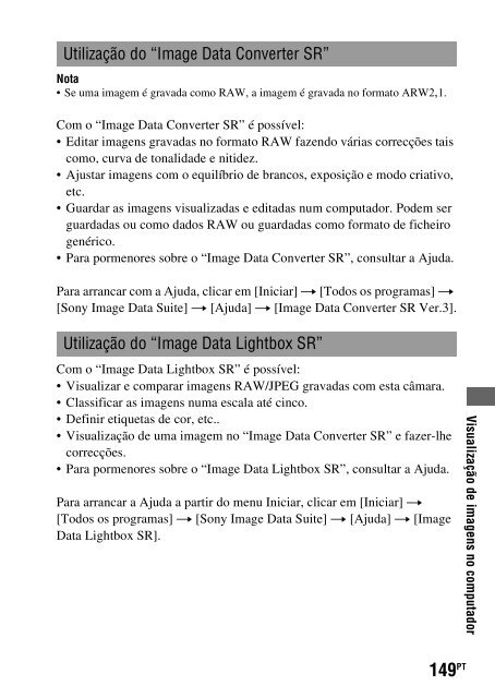 Sony DSLR-A550L - DSLR-A550L Consignes d&rsquo;utilisation Portugais