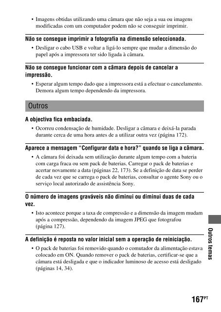 Sony DSLR-A550L - DSLR-A550L Consignes d&rsquo;utilisation Portugais