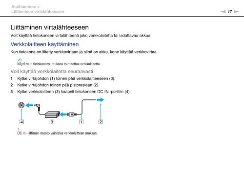 Sony VPCS13X9R - VPCS13X9R Mode d'emploi Finlandais