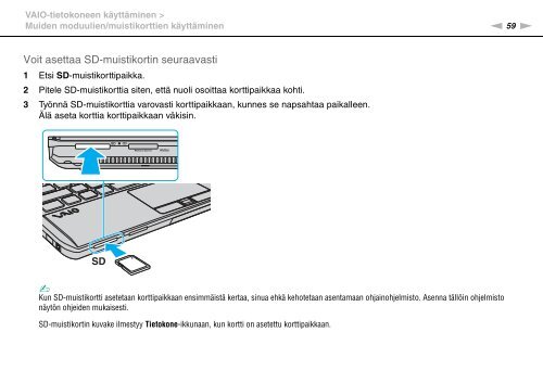 Sony VPCS13X9R - VPCS13X9R Mode d'emploi Finlandais