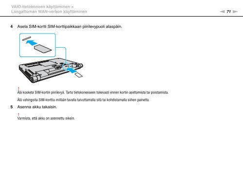 Sony VPCS13X9R - VPCS13X9R Mode d'emploi Finlandais