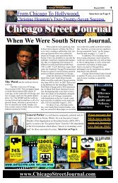 When We Were South Street Journal. Chicago Street Journal for March 18, 2018.