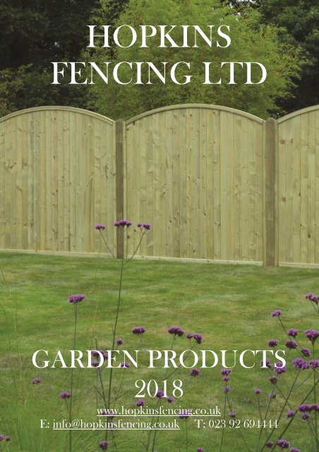 Hopkins Fencing Garden Products Brochure & Price list