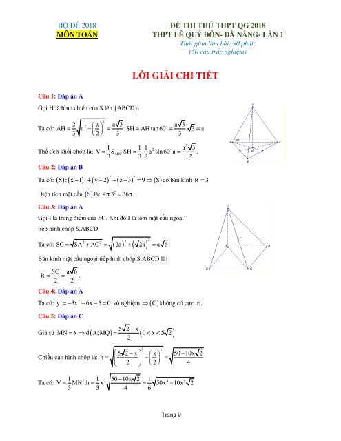 Bộ đề thi thử THPT QG 2018 Các môn HÓA - VẬT LÍ - TOÁN Các trường THPT Cả nước CÓ ĐÁP ÁN KÈM LỜI GIẢI (Lần 1) [DC19032018]