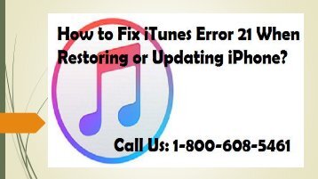 How to Fix iTunes Error 21 When Restoring or Updating iPhone