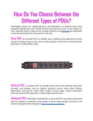PDU Power Distribution Units 
