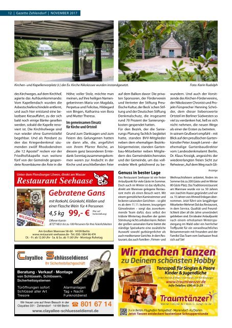 Gazette Zehlendorf Nr. 11/2017