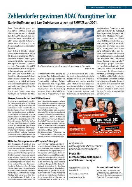 Gazette Zehlendorf Nr. 11/2017