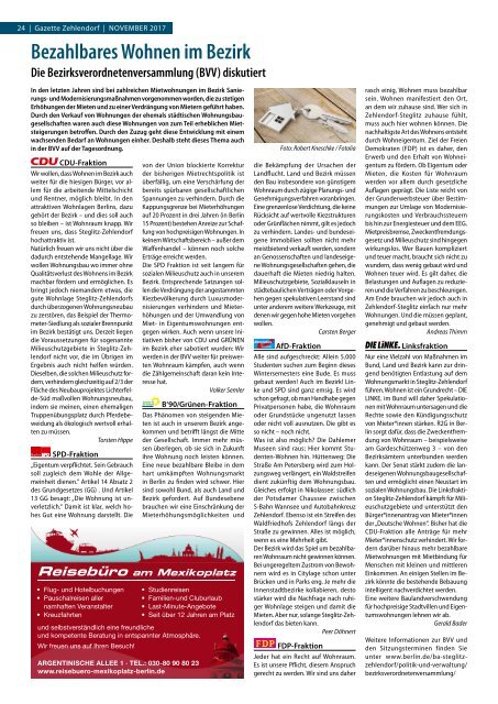 Gazette Zehlendorf Nr. 11/2017