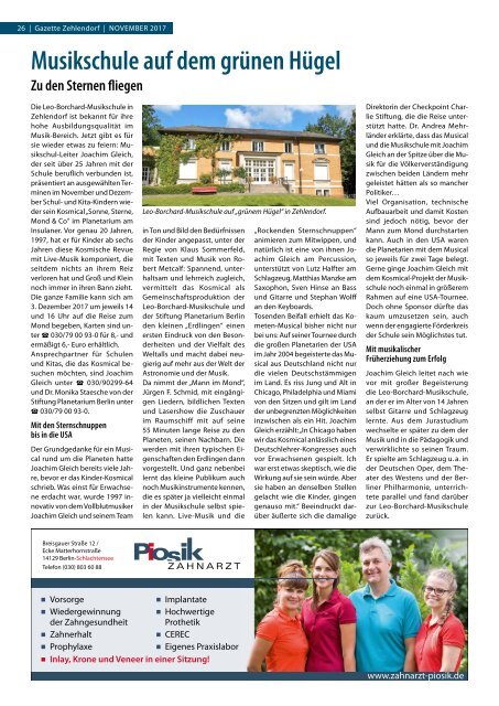 Gazette Zehlendorf Nr. 11/2017