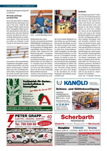 Gazette Zehlendorf Nr. 11/2017