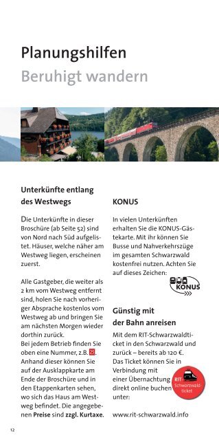 Westweg-Broschüre 2018 Etappen & Unterkünfte