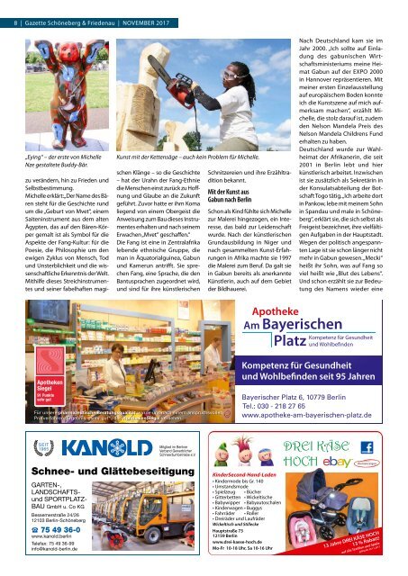 Gazette Schöneberg & Friedenau Nr. 11/2017