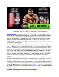 Ultra Muscle Testo - Easy Way To Increase Muscle Mass And Sex Drive