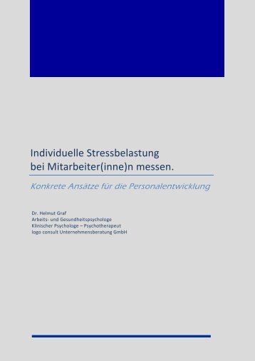 01 - H. Graf  - Stress bei Mitarbeitern messen