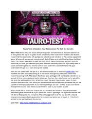 Tauro Test : Unleashes Your Testosterone For Bull like Muscles