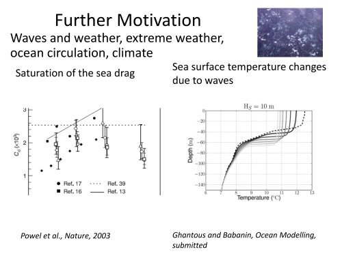 Role of Ocean Waves in the Coupled Atmosphere-Ocean ... - ecmwf