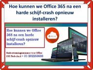 Hoe kunnen we Office 365 na een harde schijf-crash opnieuw installeren