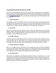 Top Cloud Security Threats In 2018!!