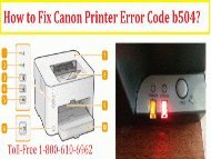 Call 1-800-213-8289 to Fix Canon Printer Error Code b504