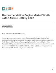 Recommendation Engine Market worth 4414.8 Million USD by 2022