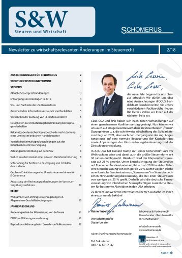 Steuern & Wirtschaft 2/18